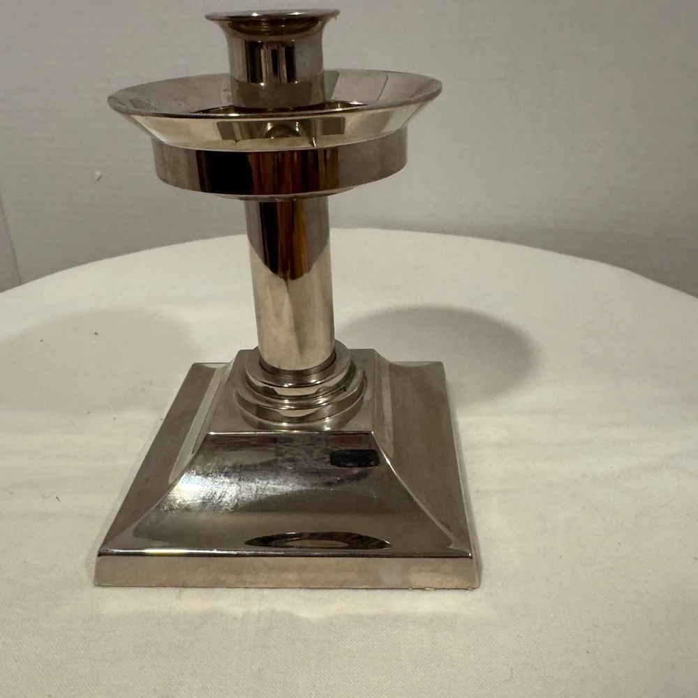 Waterford Silver candle stick. 4x4 6!inches tall